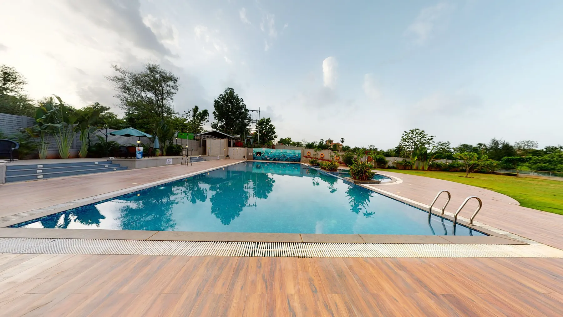 The swimming pool — 21 Enclave, Karjat